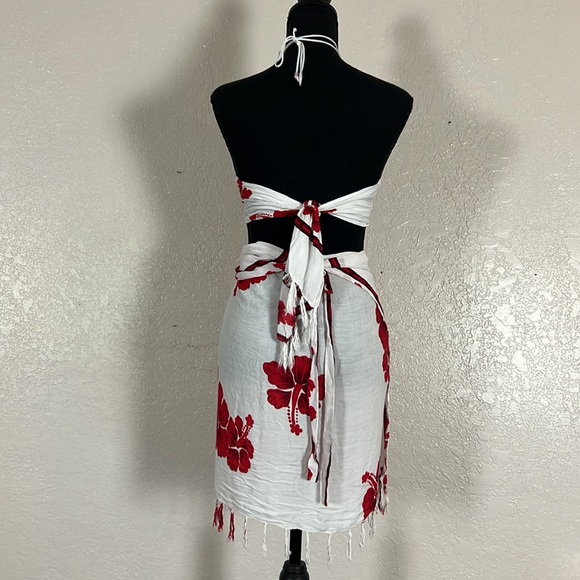 749 Batik World by Gazapiti Beachwear 2Pc Crisscross Top and Sarong. SzOS - Picture 6 of 12